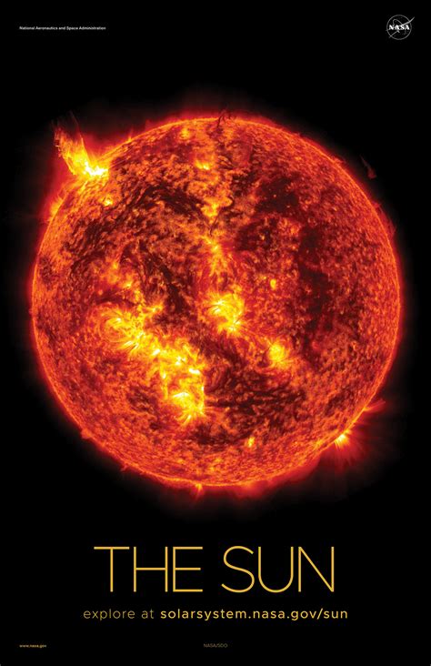 sun poster version  nasa solar system exploration