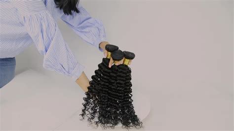 8 30inch Double Weft Virgin Cambodian Deep Curly Hair 3pcs Mixed Lot