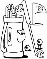 Golf Coloring Pages Sports sketch template