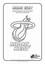 Coloring Nba Pages Miami Logo Basketball Heat Teams Logos Cool Sketch Team Basket Mascot Paintingvalley sketch template