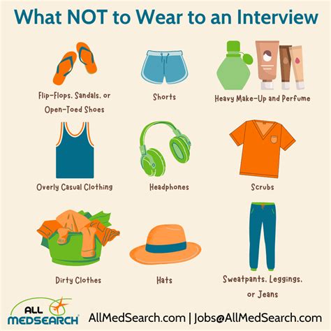 what not to wear to a job interview all med search