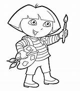 Dora Coloring Paint Explorer Want Pencil Drawing Color Kids Pic Netart sketch template