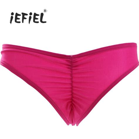 iefiel women seamless sexy panties ruched design cheeky briefs lingerie