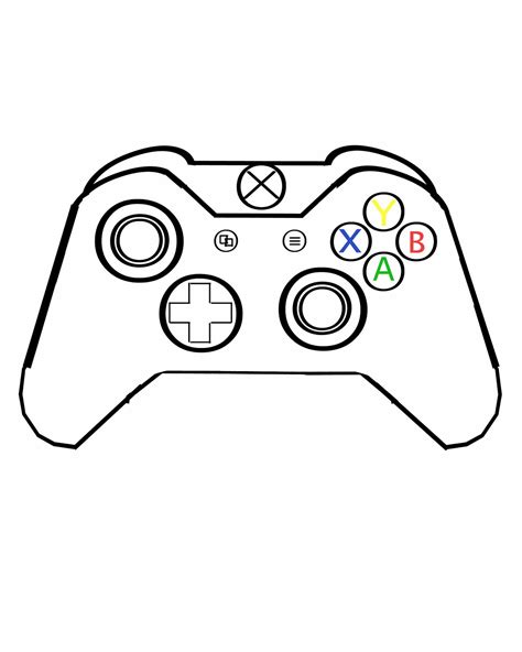 xbox controller coloring pages  getcoloringscom  printable
