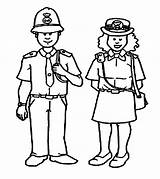 Police Coloring Kids Clipart Station Officers Women Safety Cliparts Clipartpanda Library sketch template