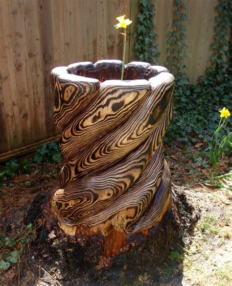 Carved Stump Arbre Sculpture Souche D Arbre Art Sculpture En Bois