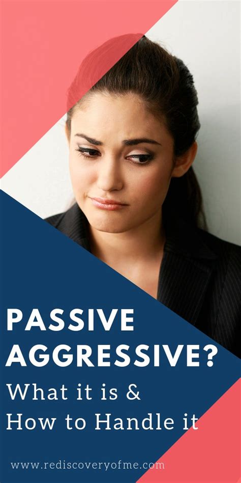 what is passive aggressive behavior how can you deal with