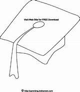 Graduation Coloring Cap Hat Print School Printable Pages Tassel Link Size Click sketch template