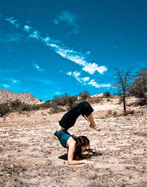 scorpion pose ~ yoga in the desert vrschikasana pose
