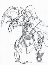 Ezio Assassin Krimzon Desenhos Colorir Arno Dorian Cenários Coloriage sketch template