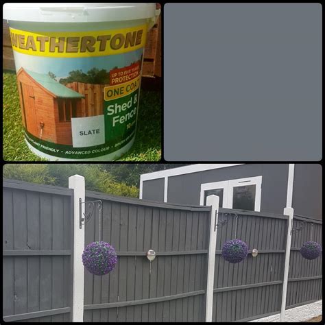 litre slate grey  coat shed  fence paint  sheffield south yorkshire gumtree