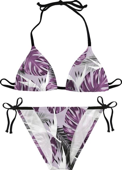 purple tropics bikini blue bikini set bikinis tropical bikinis