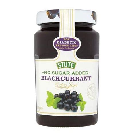 stute diabetic black currant jam sugar   stute england