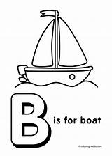 Coloring Alphabet Kids Pages Printable Letter Letters Worksheets Preschool Activities Words Drawing Printables Sheets Boat Colouring Tracing Funny Sailboat Albanysinsanity sketch template