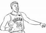 Coloring Pages Kawhi Leonard Spurs Basketball Template Antetokounmpo Giannis sketch template