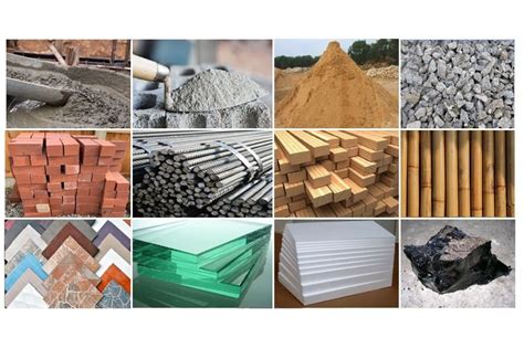 types  building materials   construction work