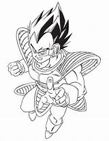 Coloring Vegeta Pages Print sketch template