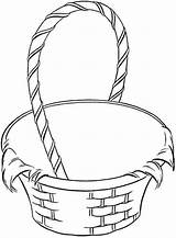 Basket Coloring Clipart Fruit Empty Picnic Wicker Drawing Baskets Blanket Easter Pages Clip Color Getdrawings sketch template