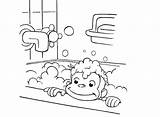 Coloring Pages Shower George Curious Color Puffle Seurat Taking Getdrawings Halloween Monkey Getcolorings Kids Designlooter Colorings Christmas 07kb 500px sketch template