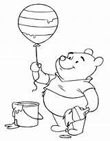 Coloring Pages Balloon Winnie Year Pooh Holding Colouring Disney Happy Printable Anycoloring Choose Board sketch template