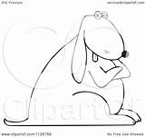Stubborn Dog Outlined Folded Arms Royalty Clipart Djart Vector Cartoon Background Illustration sketch template
