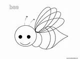 Bee Coloring Pages Simple Children Sheets Activity Print Word Colored sketch template