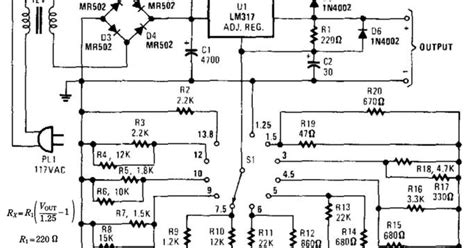 switch selected fixed voltage power supply wiring diagram schematic circuit knowledge