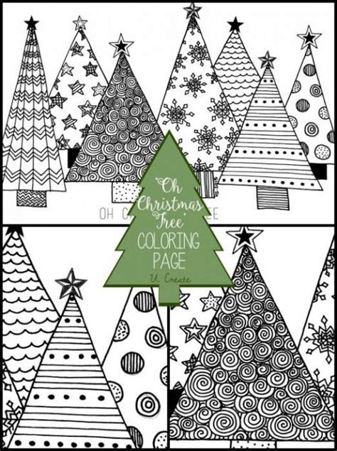 colorful christmas tree tree coloring page christmas tree coloring page