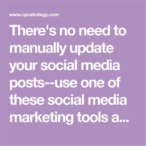manually update  social media posts
