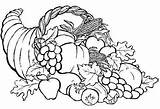 Cornucopia Coloring Pages Printable Thanksgiving Color Wheat Getcolorings Print Timeless Miracle Adults Popular sketch template