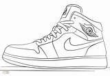 Coloring Nike Shoe Drawing Jordan Pages Shoes Drawings Popular Printable Paintingvalley sketch template