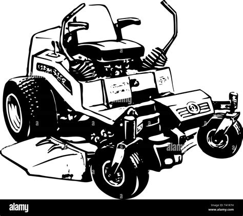 lawn mower vector illustration stock vector image art alamy