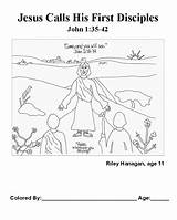 John 35 42 Coloring Kids Bible Color Gospel Pg Ch Coloringhome sketch template