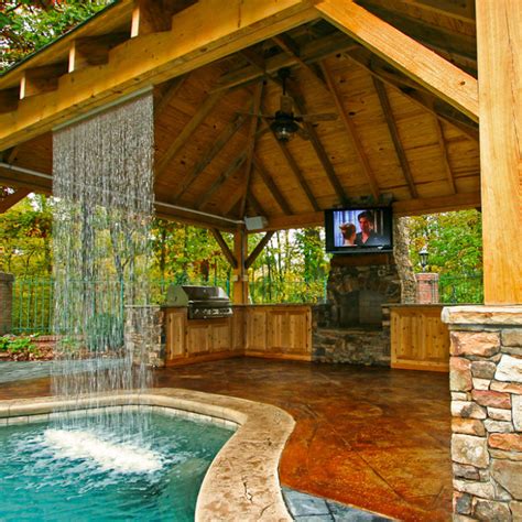 backyard oasis  custom built swimming pool outdoor