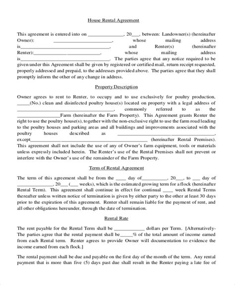 simple rent agreement letter    letter template collection