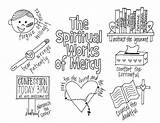 Mercy Works Spiritual Coloring Kids Pages Catholic Teaching Tools Corporal Activities Year Printable Church Sheets Matthew Bible Resources Crafts Teresa sketch template