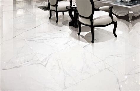 super white carrara polished porcelain tile  size  mm thickness