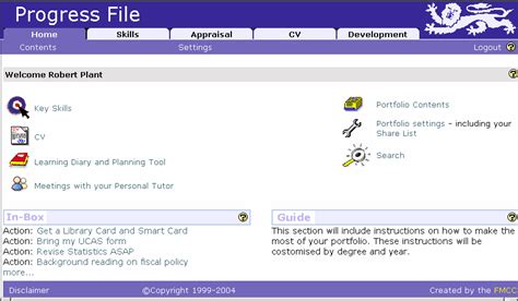 generic eportfolio  customised title tabs graphics  tool