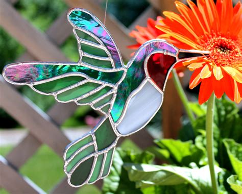 Hummingbird Stained Glass Suncatcher Good Grief Glass Flickr