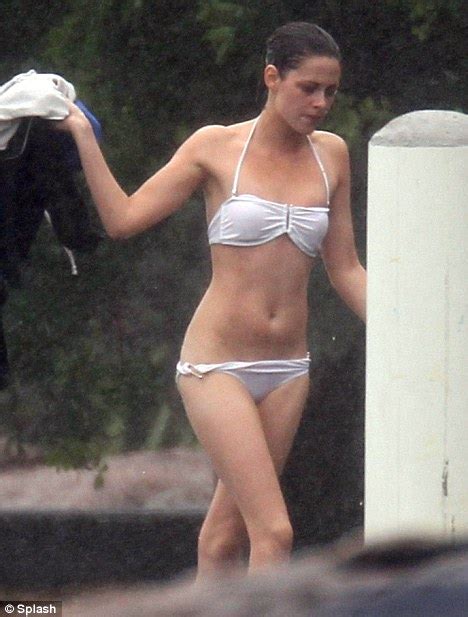 Kristen Stewart Twinkles In A White Bikini On Romantic Sea Frolic With