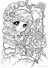 Coloring Princess Pages Anime sketch template