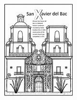 Coloring San Xavier Bac Del sketch template