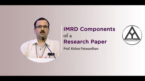 lecture  imrd components   research paper  prof kishor