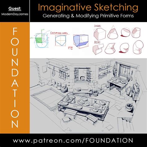 foundation patreon imaginative sketching generating modifying primitive forms  moderndayjames