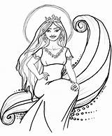 Queen Coloring Pages sketch template