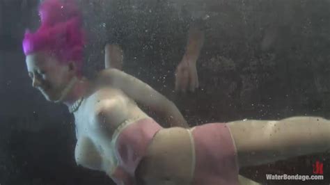 Pink Haired Cherry Torn Is Getting In The Water Bondage