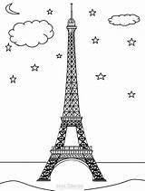 Eiffel Tower Coloring Pages Kids Printable Cool2bkids Colouring Print Drawing Towers Choose Board Night sketch template