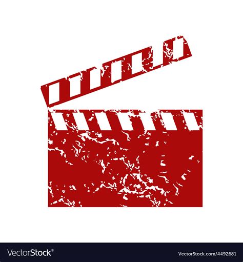 red grunge cinema logo royalty  vector image