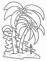 Coconut Cocotier Tree Coloriage Kelapa Koleksi Indah Getcolorings Coloriages Pokok Palms Anycoloring sketch template