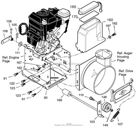 murray  craftsman dual stage snow thrower  parts diagram  frame